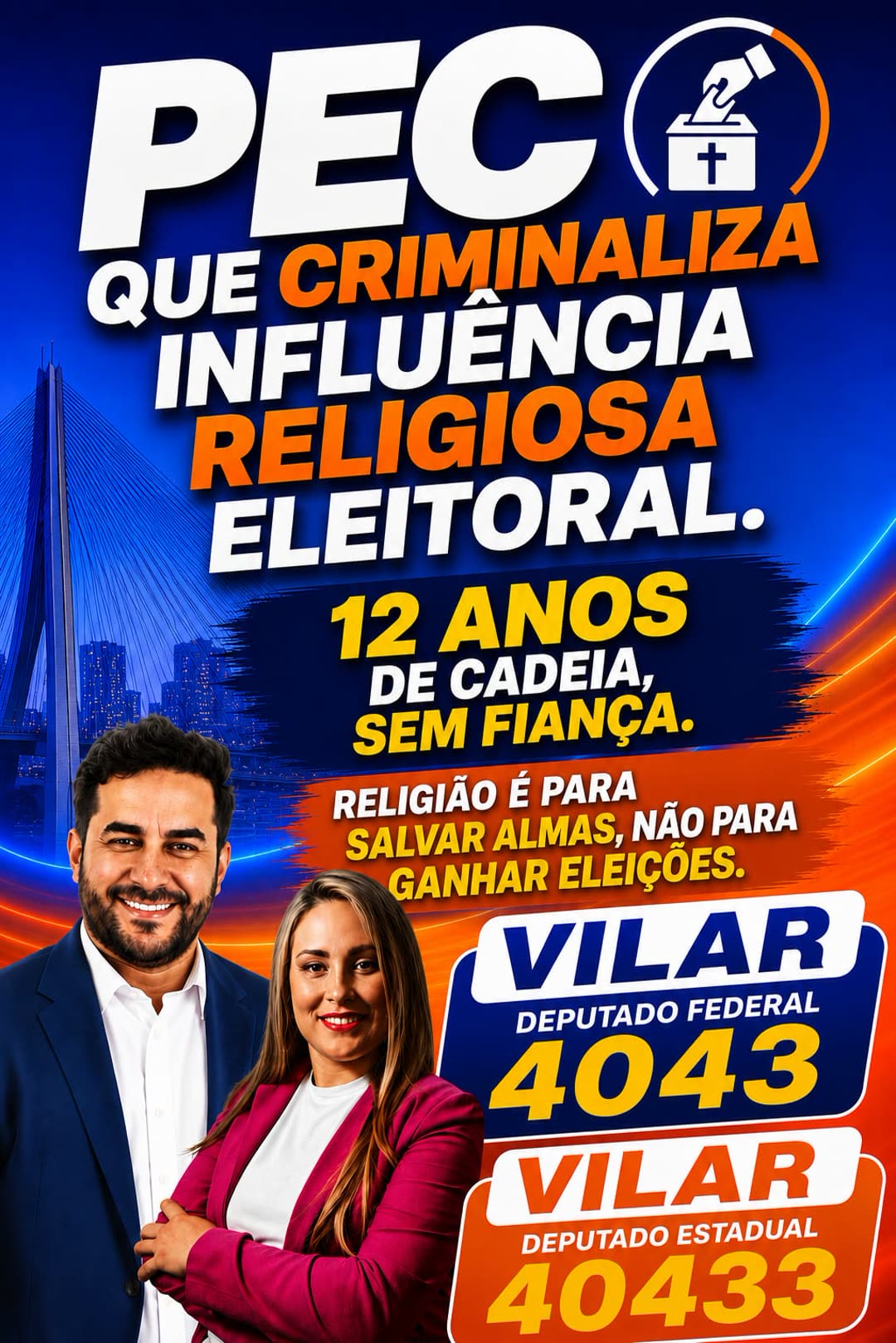 Arte da proposta Proteção à Liberdade do Voto — VILAR Estadual 40433 e Federal 4043